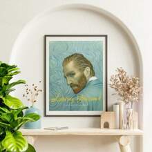 1pc Vincent Van Gogh-Style Portrait In Oil Painting Prints Canvas Painting " Van Gogh Portrait In Oil - Painting Style " Decor For Bedroom ,Living Room ,Office Room ,Wall Decor