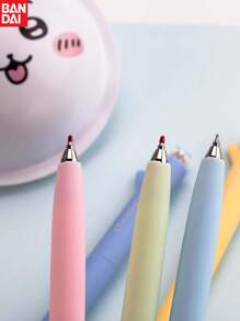 1pc/6pcs Bandai, Back To School Stationery, With A Double Bead Quick Drying Ballpoint Pen Tip, Perfect For Teachers, Colleagues, Offices, And Returning Students. The Quote Pen Set Features An Ergonomic Circular Body, A Medium Tip, A Stick Pen Structure, A Cute Design, And Perfect Party And Birthday Surprise Gifts. It Is The Ideal Choice For Christmas, Halloween, And Thanksgiving Gifts.