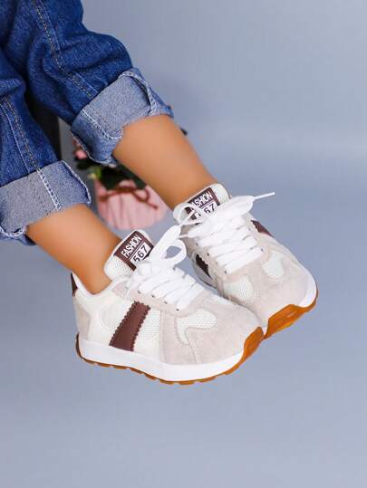 1 Pair Kids Soft Breathable Casual Canvas Sneakers, Versatile Boys And Girls Sports Athletic Shoes