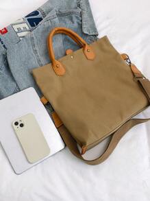 Casual Large Capacity Canvas Bag, Wide Strap Crossbody Bag, Niche 2025 New Versatile Tote Handbag