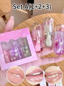 SHAQINUO Hydreting Lip Oil , Fruit Flavoured Lip Oil For Dry Lip , Moisturizing, Shiny Lip Oil Ideal Lip Makeup Tool For Women Perfect Holiday Gift Lip Gloss For Women Lip Gloss For Girls - 彩色 - 查看 13