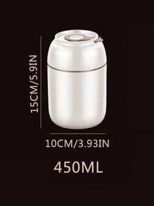 3pcs Oatmeal Container Set With Bowl And Reusable Plastic Spoon, 15.4oz (450ml) Portable Stainless Steel Yogurt Breakfast Travel Mug, Cereal, Milk And Fruit Salad Storage Containers With Insulation Bag