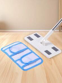 2pcs/Set Upgraded Thick Elastic Washable Mop Replacement Pads, Suitable For Flat Mops - Reusable Microfiber Mop Heads And Disposable Dry Dusting Cloths, For Hardwood, Laminate, Tile Floors Cleaning, With Rust-Proof Stainless Steel Handle, Dry & Wet Dual-Use Replacement Set (Compatible With Sweeping Mop Replacement) - trắng - Xem 5