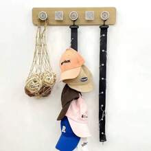 1pc Hanging Hats To Store Magical Items In The Bedroom, Sticking To The Wall. After Entering The Entrance, The Wardrobe In The Foyer Is Equipped With A Baseball Cap Storage Hook Rack, Which Can Be Used To Store Small Doll Pendants. The Display Rack Can Be Used To Store Dolls On The Doll Wall, And The Plush Door Can Be Used To Clip The Wardrobe Wall Mounted Storage Bag