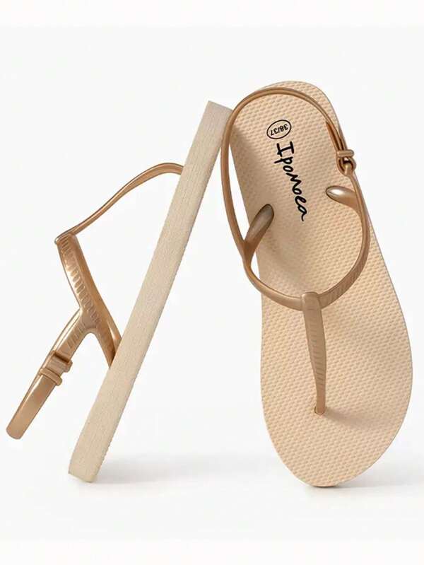 Sandalias de mujer con suela blanda color caqui, con detalles texturizados en la parte superior, antideslizante y duraderas, cómodas sandalias para primavera/verano