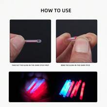 Red & Blue Fishing Floats With Glow Stick Accessory For Night Fishing