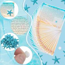 30 Pieces Starfish Card Motivational Story Small Keepsake Appreciation Notecards And Mini Blue Starfish Compliment Cards For Teachers Wedding(10 Sets)