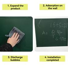 1 Set Of Detachable Blackboard Wallpaper And 5 Randomly Colored Chalk, Durable Dry Erase Wallpaper Message Board, Suitable For Children's Graffiti, Office, School, Home