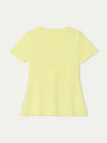 FOR BEAUTY 女士春夏新款针织上衣，休闲简约，时尚百搭，适合通勤和日常穿着，搭配黄色短袖金属纽扣开衫，新年快乐！ - 嫩王 - 查看 7