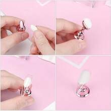 Acrylic Nail Display Stand DIY Nail Crystal Holder Magnetic Practice Stands With Reusable Adhesive Putty Clay For False Nail Tip Manicure Tool (Pink) Nails Display Practice Magnetic Fake Nail Holder For Painting Nails For False Fingernail Manicure Tool Home DIY Salon Supplies - 粉色 - 查看 4