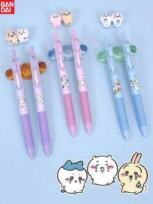 2pcs/6pcs Bandai, Chiikwa Stationery, Back To School Stationery, Inspirational Plastic Stretchable Ballpoint Pen In Black Ink, Lightweight Mid Point, Magnetic Cap, Smooth And Neat Writing, Lightweight And Durable Plastic, Cute Design, Suitable For School Students, Teachers, Writing, Start Of School Gifts, Perfect Party Gifts&Birthday Surprise Gifts, Ideal For Christmas, Halloween, Thanksgiving Gifts.