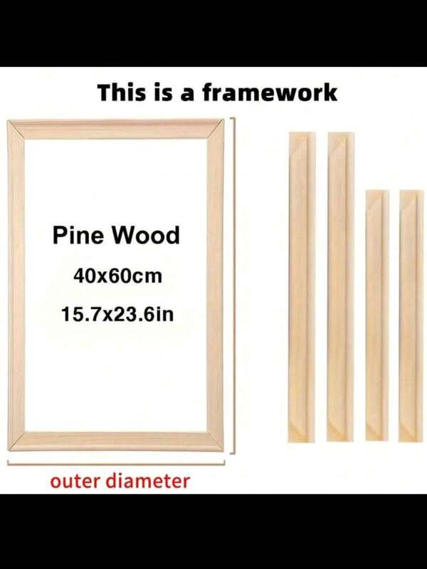 Single Wooden Frame Oil Painting Inner Frame, Brick And Stone Painting Frame, Thickened Fine Brushwork, Taut Silk Frame Oil Painting Inner Frame, Pine Wood Oil Painting Inner Frame, Practice Wooden Inner Frame