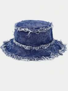 1 件全新磨边水洗多功能简约男女通用渔夫帽，适合日常生活和户外休闲