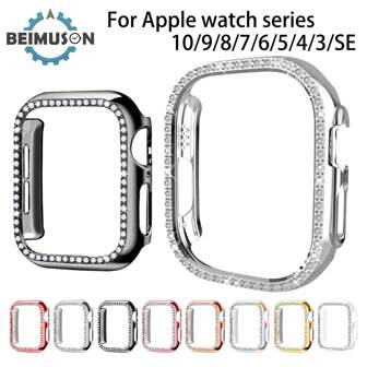 BEIMUSON 钻石表壳兼容 保护套 42 毫米 46 毫米 49 毫米 41 毫米 45 毫米 44 毫米 40 毫米 38 毫米闪亮保险杠保护壳适用于 Ultra SE 系列 10/9/8/6/5/4/3/2/1