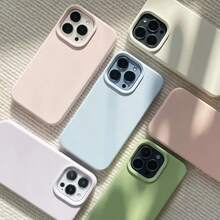 Liquid Silicone Phone Case In Light Blue - Anti-Yellowing, Soft Material, Compatible, Waterproof, Shockproof, Anti-Fall, Anti-Scratch - Baby Blue - View 4