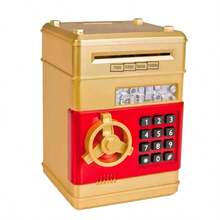 Creative Safety Vault Large Capacity Money Saving Box, Password Protected Coin Piggy Bank