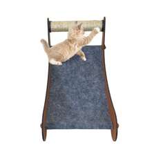 Pet Bed With Scratching Post And Interactive Hanging Hammock For Cats - 橘色 - 查看 10