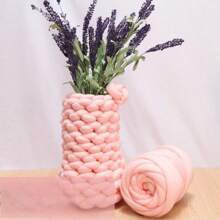 Fio Trançado DIY, Fio de Lã Feito à Mão, Adequado Para Fazer Cobertores, Almofadas, Camas de Estimação, Carpetes, Grosso e Extra-Grosso, Fio de Crochê Feito à Mão, Macio, Rolo Grande, Tubo Torcido Feito de Tecido Trançado, Ideal Para Projetos de Crochê