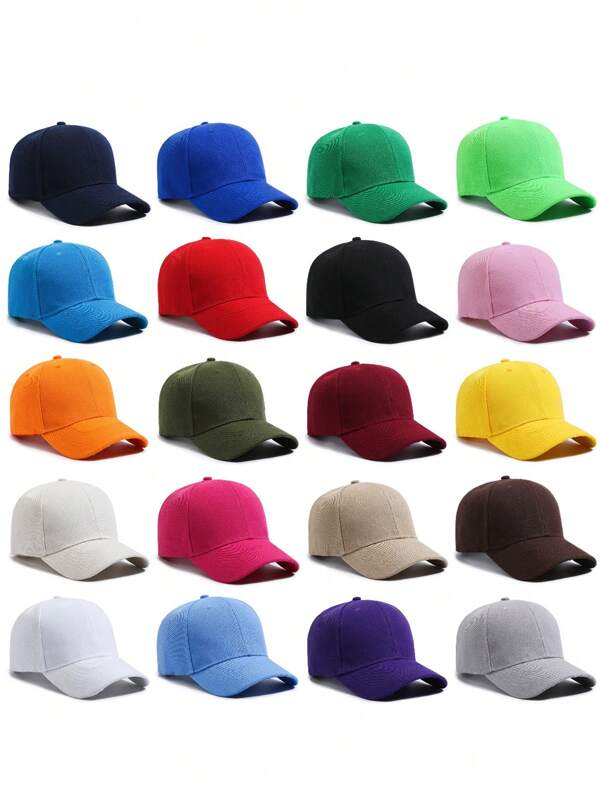 1pc Unisex Simple Casual Solid Color Baseball Cap, Lightweight Breathable Adjustable Brim Hat For Outdoor Sports, Riding, Vacation, Travel, Sun Protection, Suitable For Daily Use