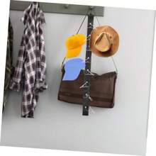 1pc Hanging Hats To Store Magical Items In The Bedroom, Sticking To The Wall. After Entering The Entrance, The Wardrobe In The Foyer Is Equipped With A Baseball Cap Storage Hook Rack, Which Can Be Used To Store Small Doll Pendants. The Display Rack Can Be Used To Store Dolls On The Doll Wall, And The Plush Door Can Be Used To Clip The Wardrobe Wall Mounted Storage Bag