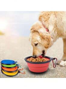 Tazón plegable portátil para agua de mascotas, adecuado para perros de varios tamaños. ¡Mantiene a tu peludo amigo hidratado en cualquier lugar y en cualquier momento!