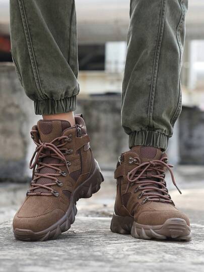 Botas de senderismo para hombre, botas tácticas militares de entrenamiento, botas de montar