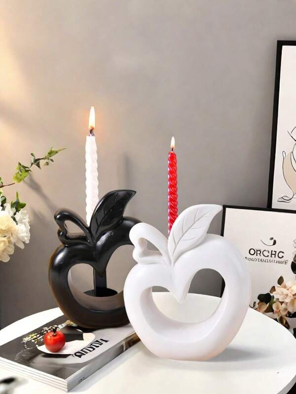 Abstract Candlestick, Lovely Apple Style, Is An Ideal Choice For Home Decoration, Holiday Decoration, Restaurant Decoration And Party Decoration, Suitable For Parties, Halloween, Christmas, Christmas Eve And Other Festivals.