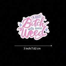 3 英寸“坏与好”贴纸 - 有趣且赋能的乙烯基贴纸，适用于笔记本电脑、笔记本、水瓶、书桌、个人空间和大麻角落 | 非常适合大麻爱好者、赋能寻求者、学生和幽默爱好者 | 送给朋友、家人和同事的完美礼物 | 赋能大麻、大胆表达、幽默和自我护理的贴纸 - 3吋/7.62厘米 - 查看 9