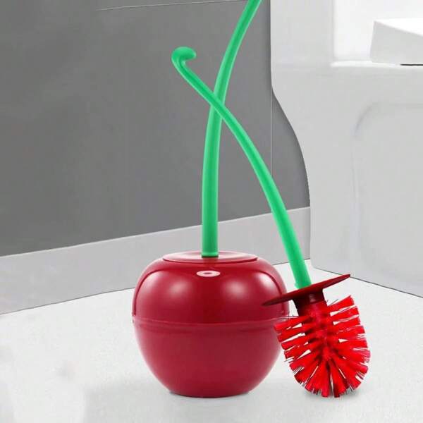 1 Stück süßes Kirsch-Design Toilettenbürste