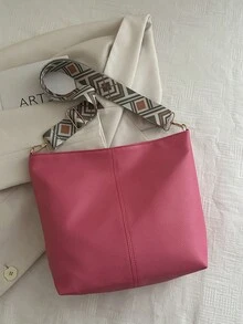 2026 Summer New Fashion Handbag, Shoulder Bag, Tote Bag, High-Quality Commuter Bucket Bag For Women - Hot Pink - View 4