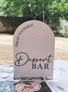 1pc Arch Acrylic Signs With Stand For Reception,Wedding And Party Event,Christmas