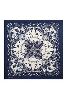1pc Creative Gift, New Retro Maritime Outdoor Multifunctional Bandana, Headband, Street Dance, Hip Hop, Decoration, Lightweight Vintage Sailboat Print Square Scarf, Suitable For Men And Women, Motorcycle Riding, Halloween Gift, Machine Washable Retro Streetwear Accessory, Motorcycle Accessory | Exquisite Design Scarf | 100% Scarf, Headband, Bandana