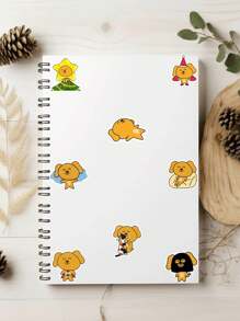 50pcs/Pack Funny Cute Dumb Dog Sticker Decorations, Waterproof For Water Bottle, Phone, Fridge
