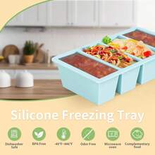 1/4pcs Large Rectangular Ice Cube Mold Set With Lid Stackable Freezer Trays For Bottles Beverages Long Cubes Mould Kitchen Items - Màu hồng có nắp 1 cái - Xem 6