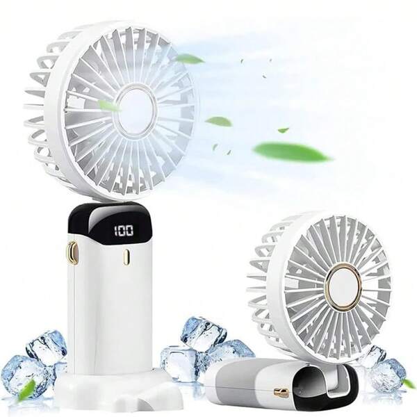 Mantenha a calma em qualquer lugar: ventilador USB portátil pequeno - portátil e de carregamento para estudantes e mesa de escritório