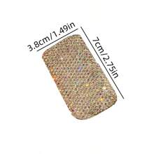 1 pieza Estuche de pastillas decorado con mini strass, caja de pastillas portátil pequeña y lujosa, estuche de almacenamiento de compartimentos con strass de alta gama para medicamentos de la mañana, tarde y noche