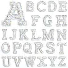 26 English Letters Pearl Terrazzo Patch Clothes A-Z Letters Pearl Terrazzo Patch Sewn/Glued Patch DIY Name 26 English Letters Faux Pearl Terrazzo Patch Clothes A-Z Letters Pearl Terrazzo Patch Sewn/Glued Patch DIY Name