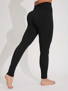 女士休闲纯色高腰弹力紧身裤，柔软舒适，优雅简约，适合健身、瑜伽、日常穿着、户外活动、通勤、派对 - 彩色 - 查看 42