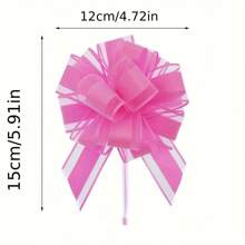 20pcs Macaron Color 3D Floral Gift Bow - 11.94 Inches Blue, Purple, Pink And Green String Bow, Suitable For Various Festivals And Birthday Party Decorations (Random) School Supplies, Back To School