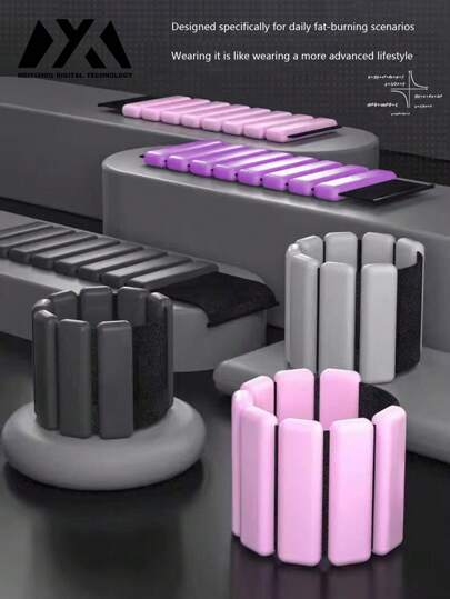 MEIYIXING MEIYIXING Wearable Leg Or Cuff Weight Bands For Yoga, Dance, Gym And Running Adjustable Fitness Weight Belt, Resistance Training Belt, Pink Silicone Skin-Friendly Material