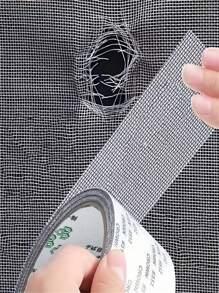 Self-Adhesive Mesh Window Repair Tape, Waterproof Tear-Resistant Insect Screen Patch, Strong Adhesive For Fabric And Screens, Waterproof Self-Adhesive Screen Repair Tape For Damaged Screens, Black, For Repairing Holes Or Cracks In Screens And Doors, Self-Adhesive, For Fixing Mosquito Nets And Repairing Screens