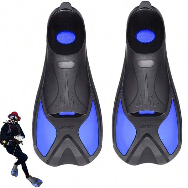 1 Double Webbed Diving Flippers Adult Men's And Women's Swimming Flippers Suitable For Hunting Long Scuba Free Diving Feet Diving Equipment Snorkeling Flippers