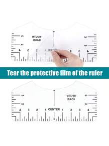 8pcs T-Shirt Ruler Guide Vinyl Alignment Tool, T Shirt Centering Alignment Ruler, Tshirt Rulers To Center Designs, PVC Craft Sewing Collar Measuring Supplies Accessories Ruler Tools For Chart Drawing Template Clothing Pattern Design DIY Sewing Tools Heat Press HTV Heat Transfer
