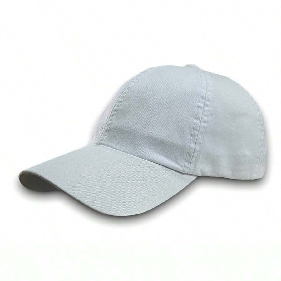 Unisex Dad Hat In 100% Cotton Twill, Plain Curved Brim – Minimalist, Light And Comfortable - trắng - Xem 1