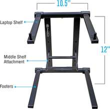 DJ Laptop Stand With Travel Bag | Portable Foldable Aluminum Laptop Stand For Laptops Up To 15 Inches And 20lbs | No Assembly Required, Includes Carrying Bag - 黑色 - 查看 2
