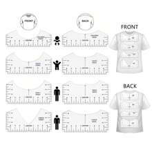 8pcs T-Shirt Ruler Guide Vinyl Alignment Tool, T Shirt Centering Alignment Ruler, Tshirt Rulers To Center Designs, PVC Craft Sewing Collar Measuring Supplies Accessories Ruler Tools For Chart Drawing Template Clothing Pattern Design DIY Sewing Tools Heat Press HTV Heat Transfer