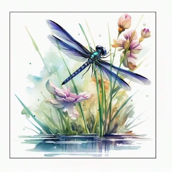 1pc Peach Blossom & Dragonfly Bathroom Wall Sticker, Waterproof Floral Decor, Elegant Removable Home Art Decor, Toilet Decorative Sticker