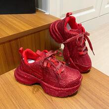 2026 New Dad Shoes Women, New Fashionable Thick-Soled Casual Sports Shoes Outdoor Wear, Elegant Women's Sneakers - sọc - Xem 3