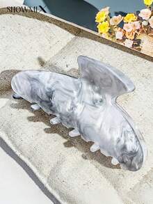 Customized Handmade Crystal Rhinestone Cloud Design Acrylic Hair Clip, Korean Fashion Accessory, Metallic Tone, Elevated Hair Claw For Updo, Colorful, Cute, Adorable, Funny, Kawaii, For Teacher, For Boys And Girls, For Teenagers, Junior High School Students, Middle School Students, High School Senior High School Students, College Students, University Students, Freshman, Sophomore, Underclassmen, Delicate Romance, Fall Decor