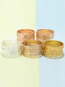 12 sztuk Polka Dot Tekstura Modna Cienka Bransoletka Dla Nastolatek